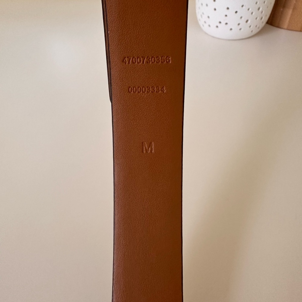 Ralph Lauren Cork Leather Belt with Gold Buckle - Picture 4 of 5